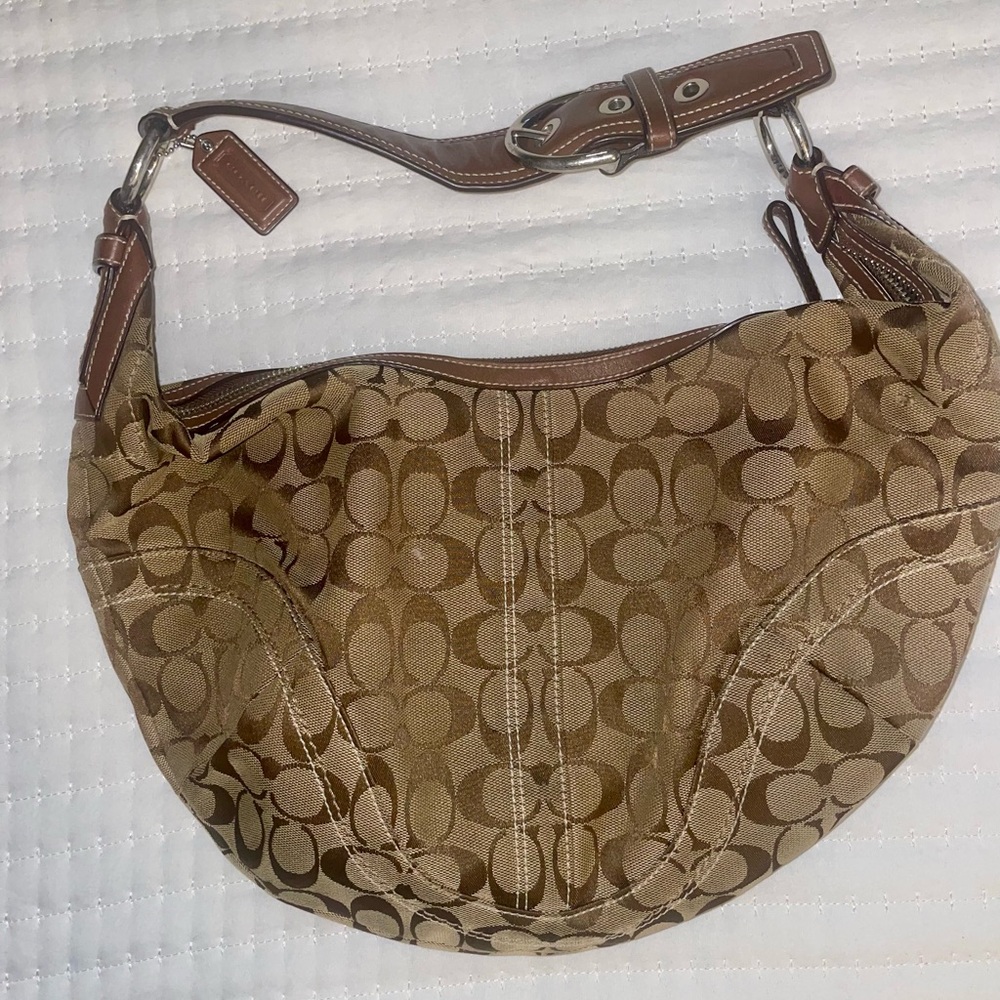 Coach Brown Signature Shoulder Bag